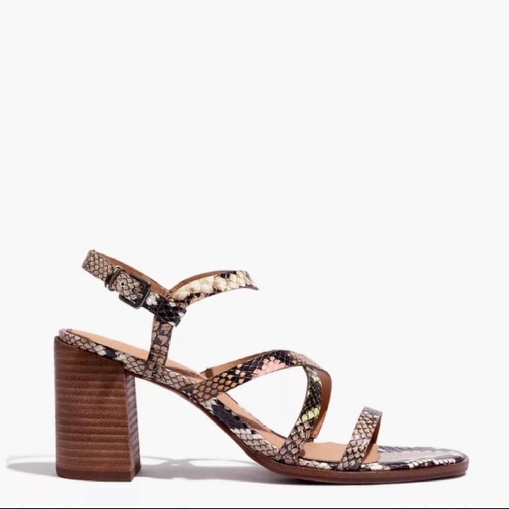 Madewell faux snakeskin Heeled Sandals